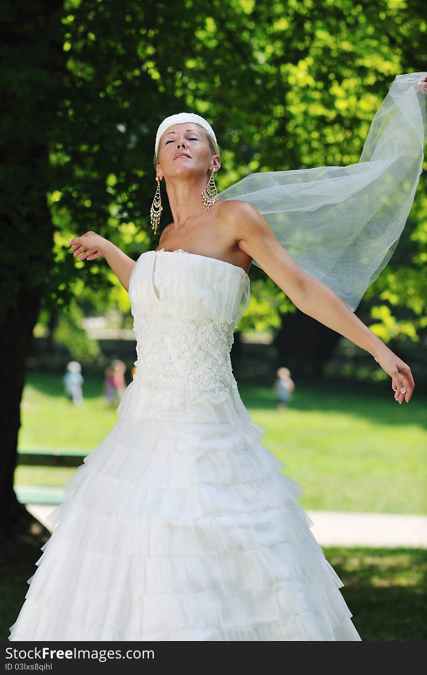 Beautiful bride outdoor