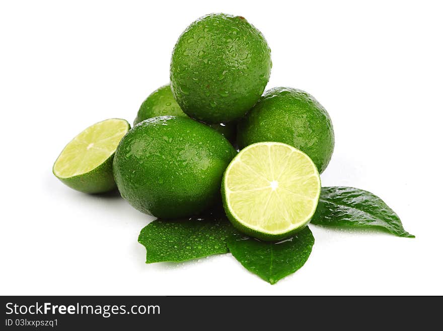 Limes on white