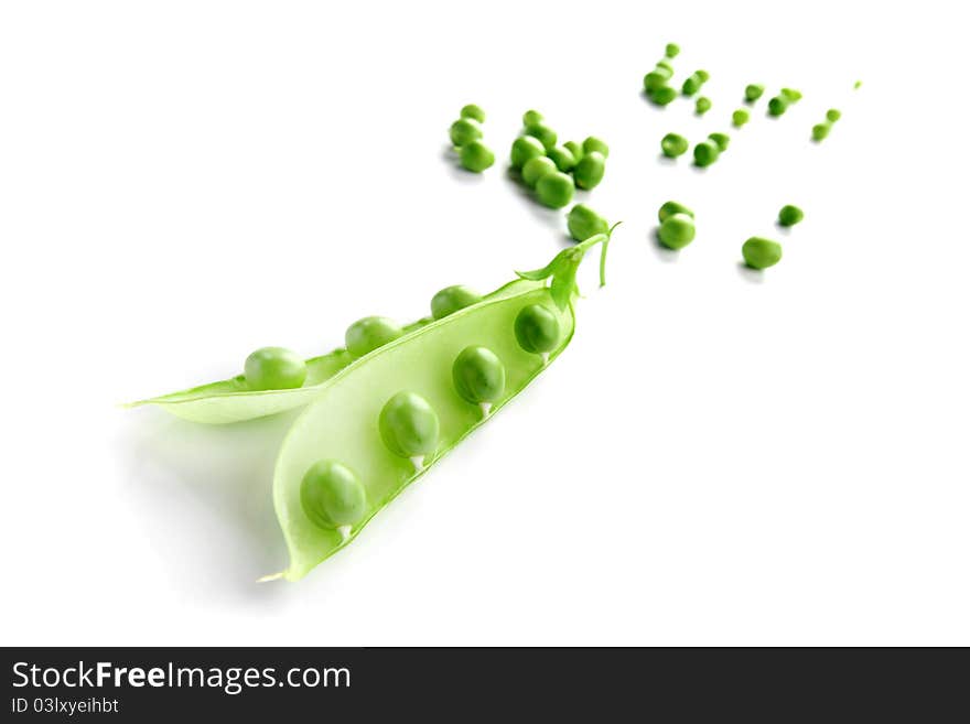 Pea isolated on white