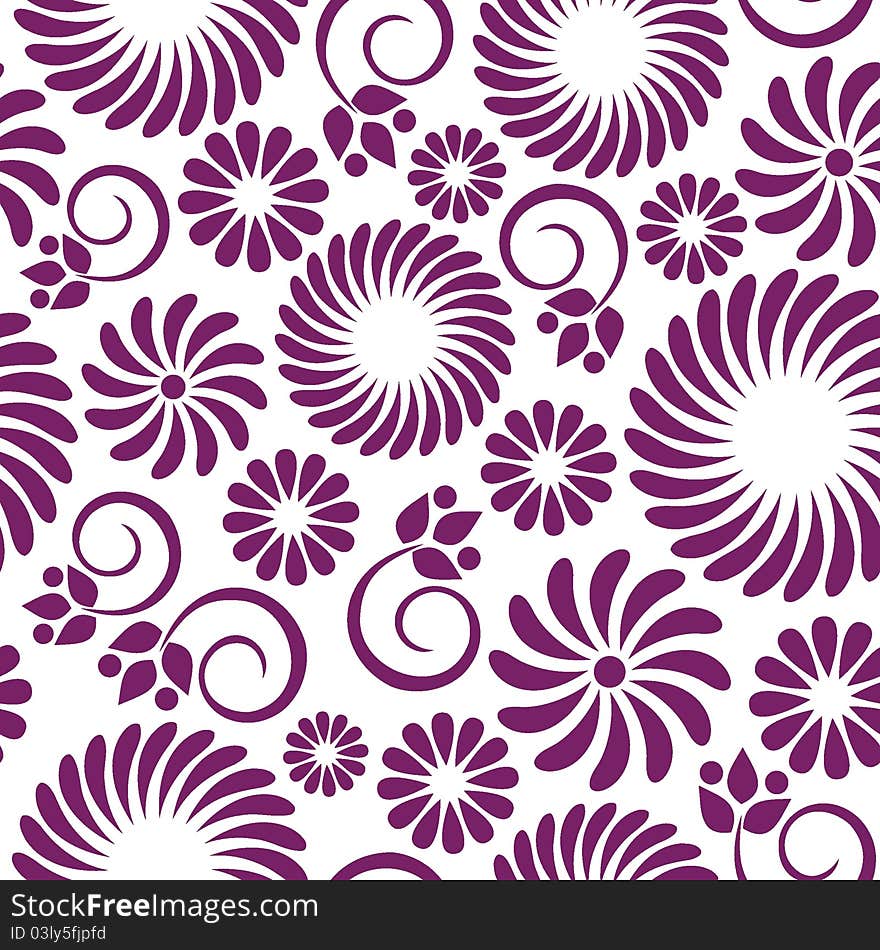 Abstract pattern with folk stylized flowers. Abstract pattern with folk stylized flowers