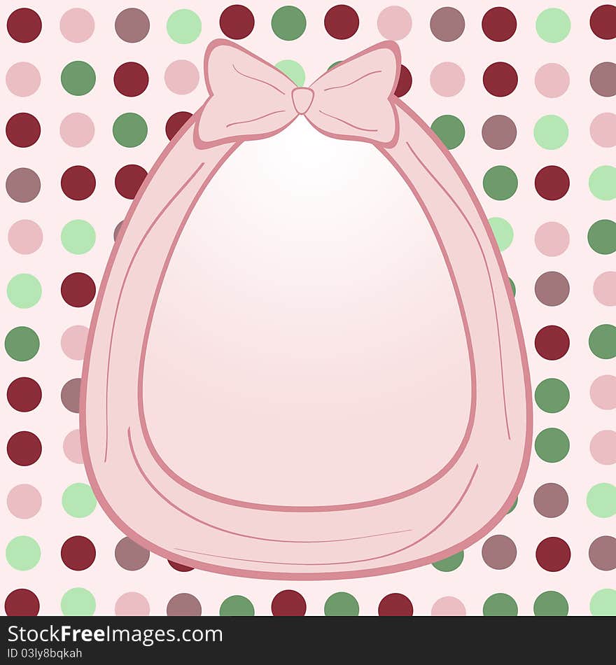 Pink background with bow