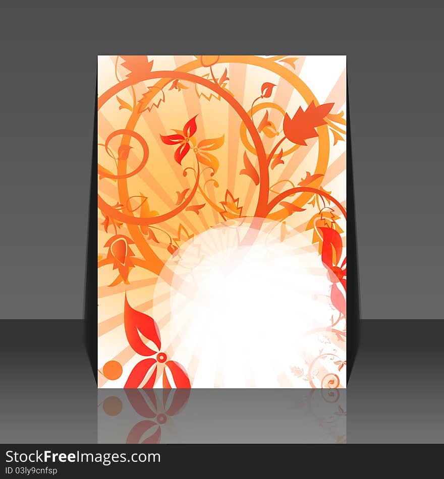 Beautiful floral flower - flyer design background