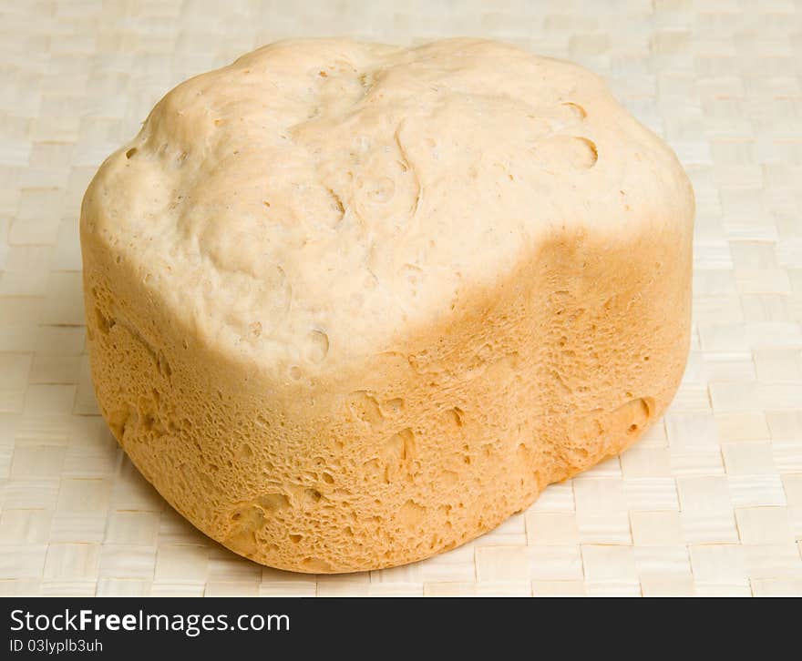 Macro of handmade bread on table