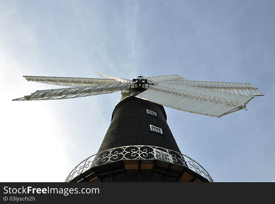 Boston windmill on blue sky. Boston windmill on blue sky