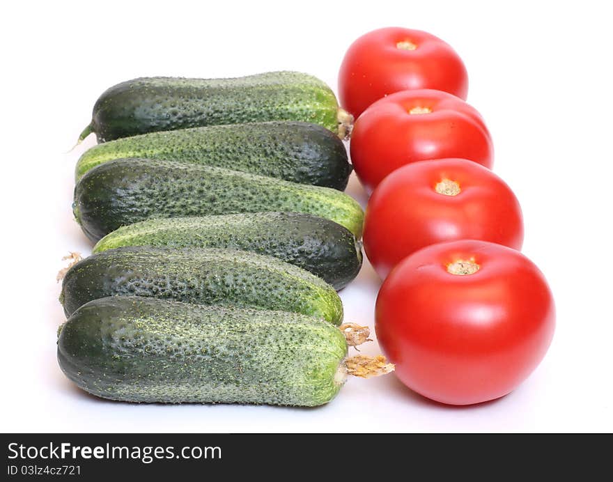 Color photo of vegetables on white background. Color photo of vegetables on white background