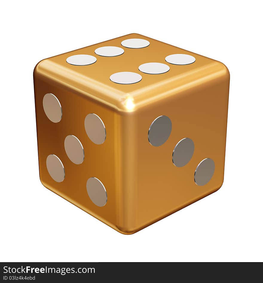 Golden Playing Dice