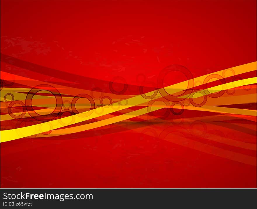 Abstract Red Lines Vector Background