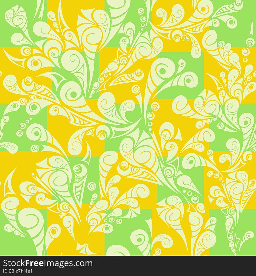 Seamless floral background.Abstract composition.