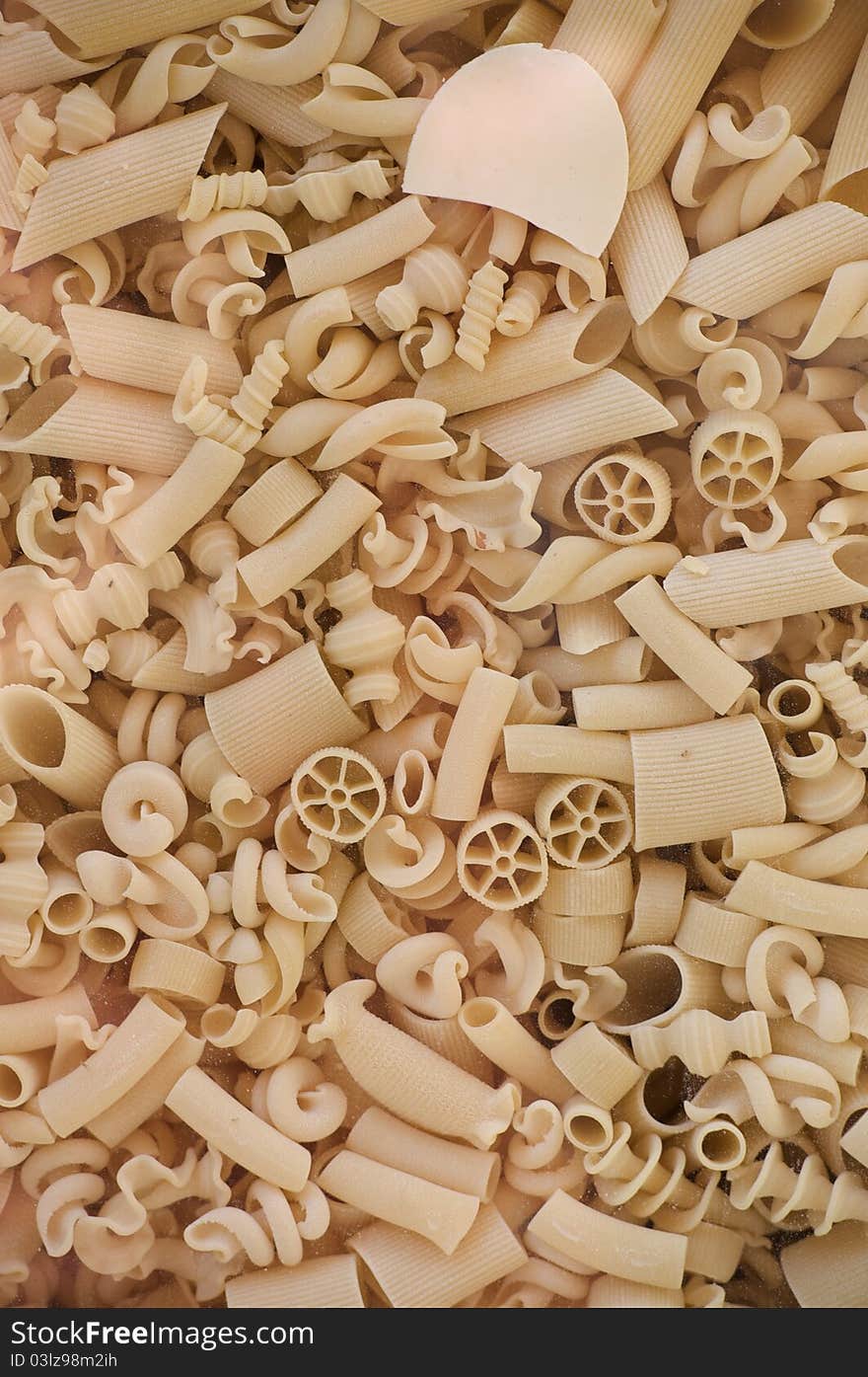 Collection of different kinds of pasta