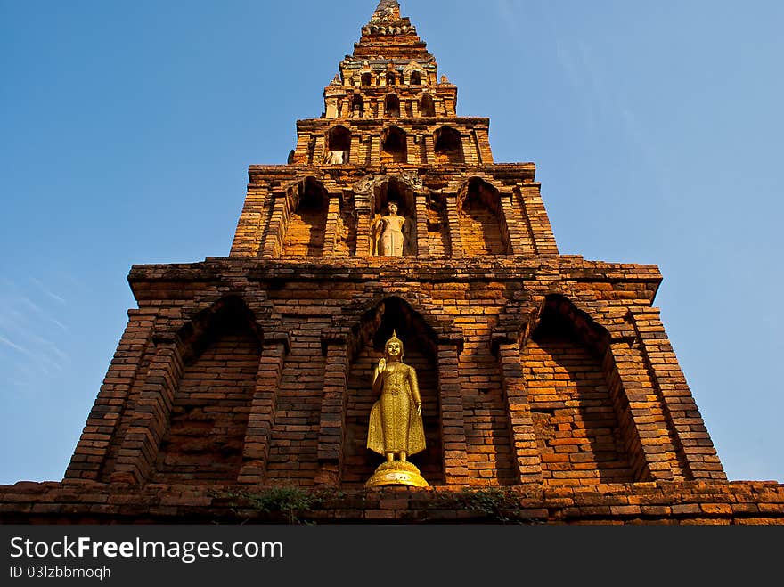 Temple of lamphun in thailand. Temple of lamphun in thailand