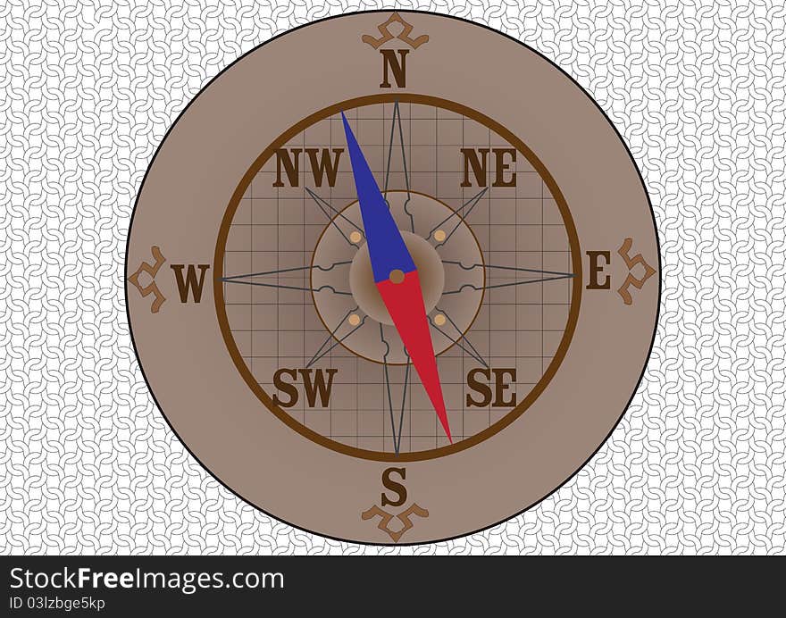 Compass for definition of exact direction in way