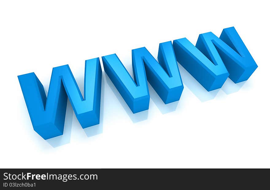 World Wide Web 3D sign