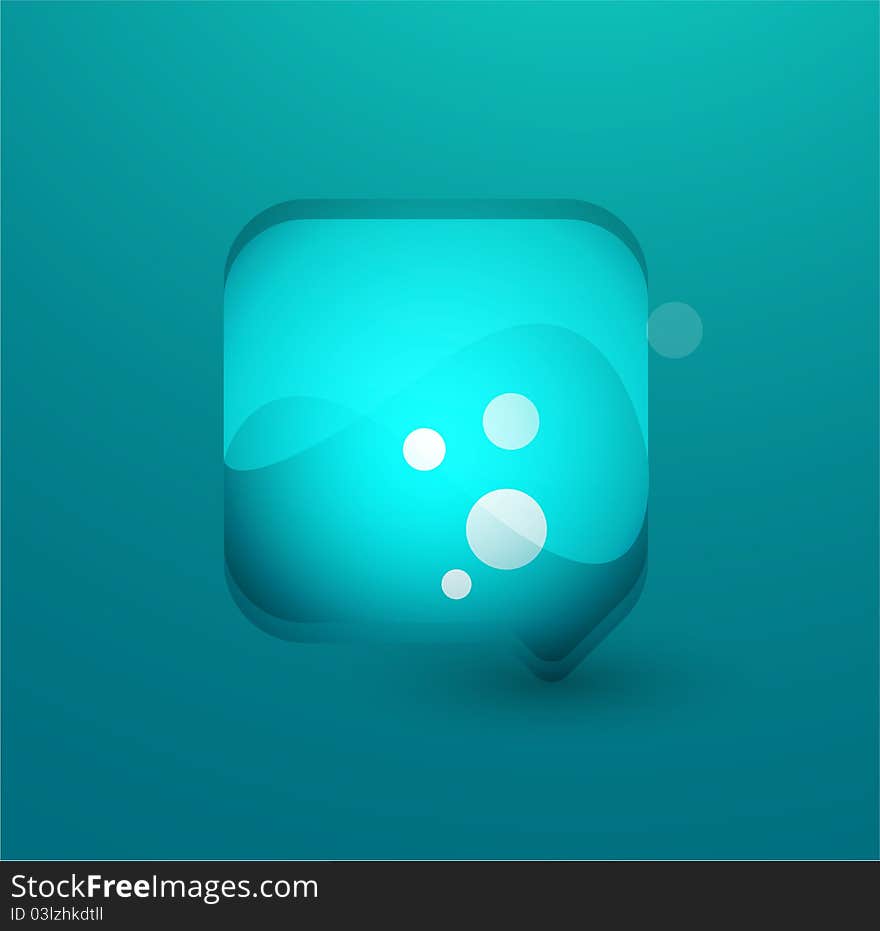 Blue bubble. Vector abstract background