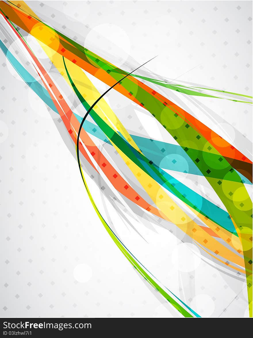 Abstract Color Lines. Vector Background