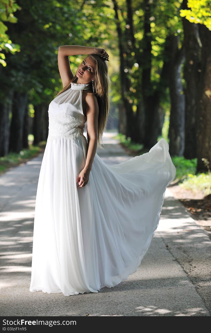 Beautiful bride outdoor