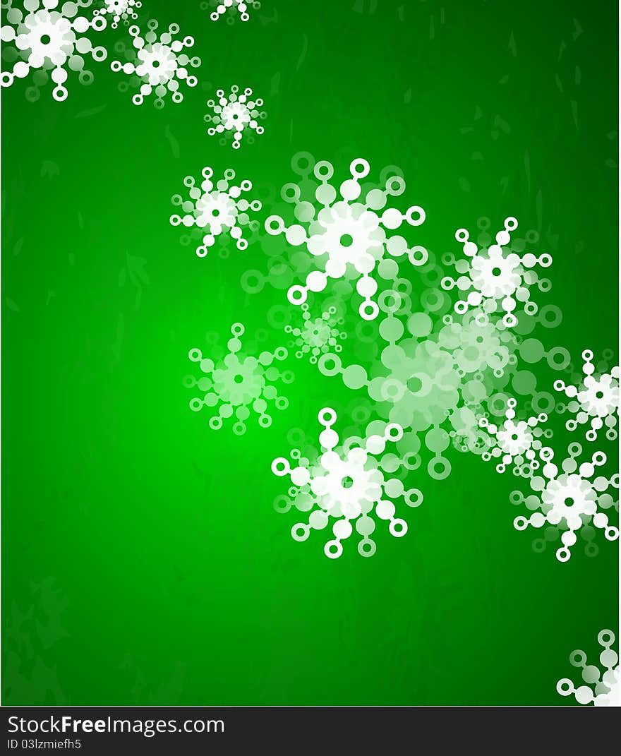 Vector Green Christmas Background