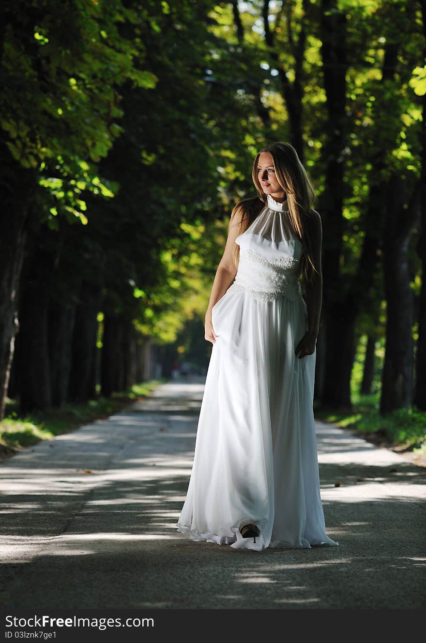 Beautiful bride outdoor