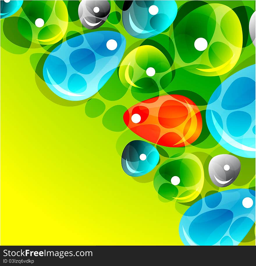 Abstract vector glossy shapes design