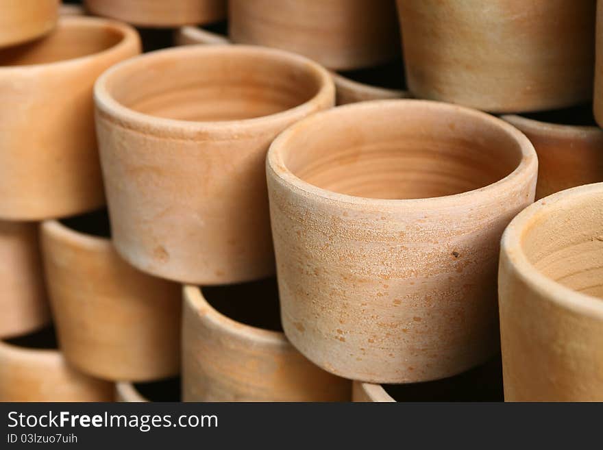 A Pottery vase pattern background