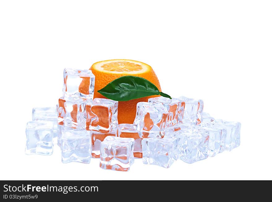 Orange And Ice Cubes