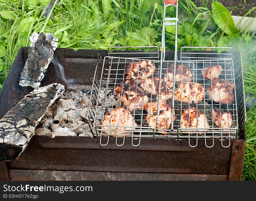 Grilled steak meat