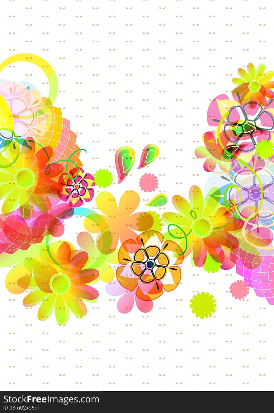 Bright floral background for your design. Bright floral background for your design