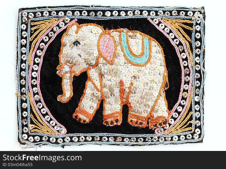 Elephant Embroidered