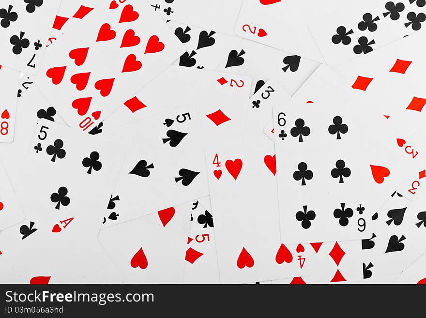 Playing cards - abstract gambling background. Playing cards - abstract gambling background