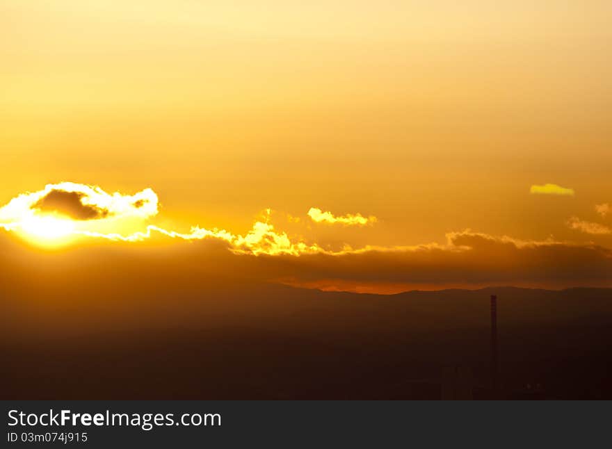 Sunset Over The Refinery