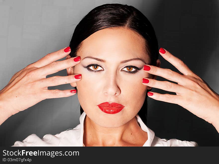 Fashion Portrait Of Beautiful Young Woman