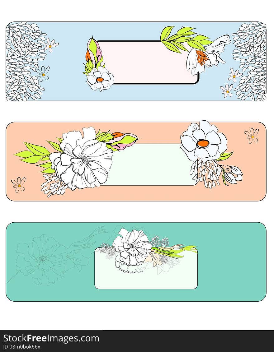 Decorative template for banners design