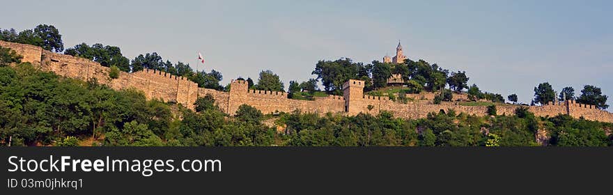 Panorama of Trapezista wall citadel near Veliko Tarnovo in Bulgaria. Panorama of Trapezista wall citadel near Veliko Tarnovo in Bulgaria