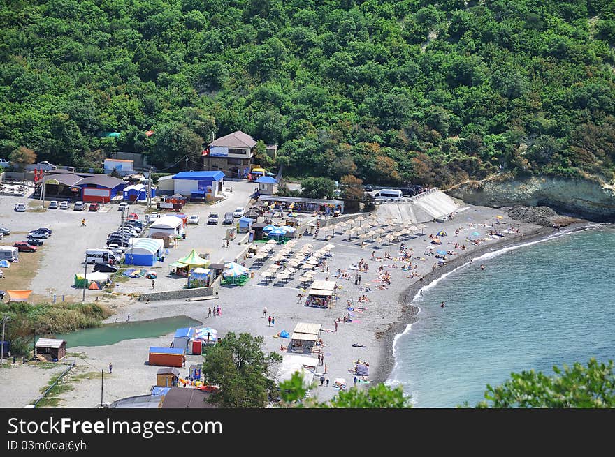 Bay of Djurso - a resort on Kuban. Krasnodar territory. Russia. Bay of Djurso - a resort on Kuban. Krasnodar territory. Russia.