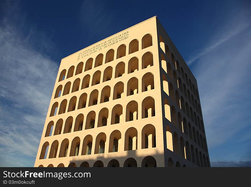 Building of people in Rome