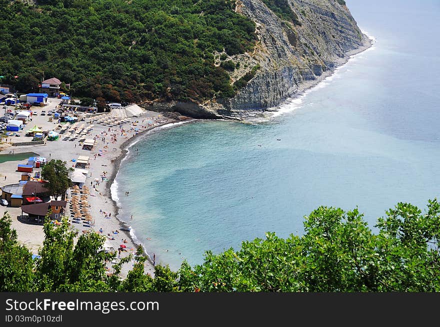 Bay of Djurso - a resort on Kuban. Krasnodar territory. Russia. Bay of Djurso - a resort on Kuban. Krasnodar territory. Russia.