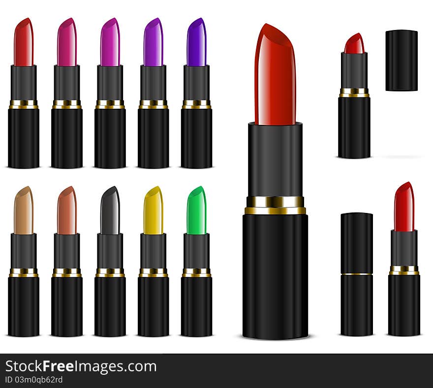 Colorful color lipsticks