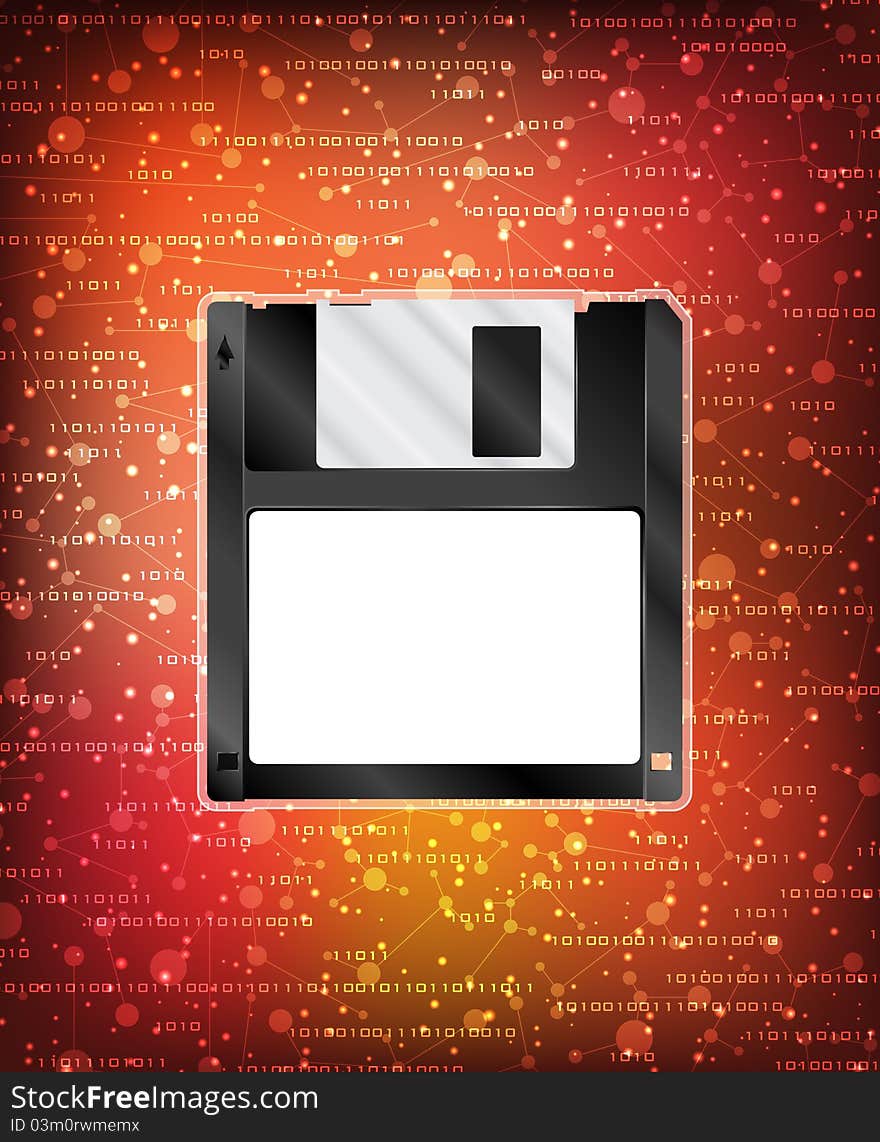 Abstract modern technology theme background with floppy disk. eps10 layered .