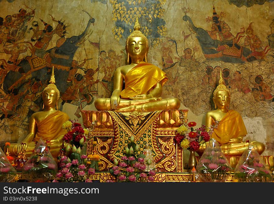 Statues Of Buddha In  Thailand