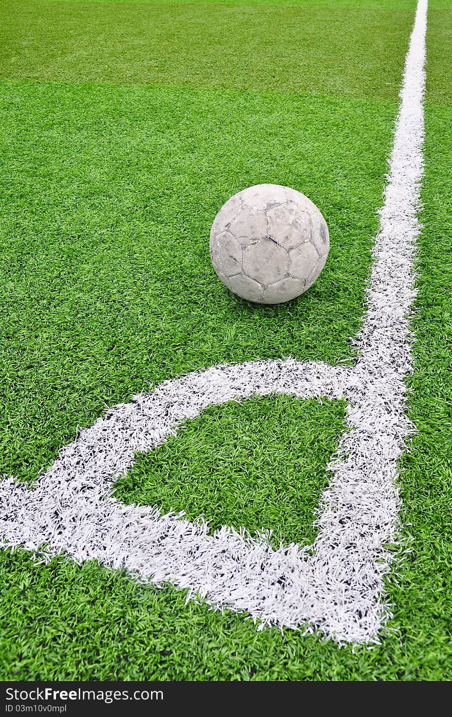 Playing football on artificial turf. Playing football on artificial turf