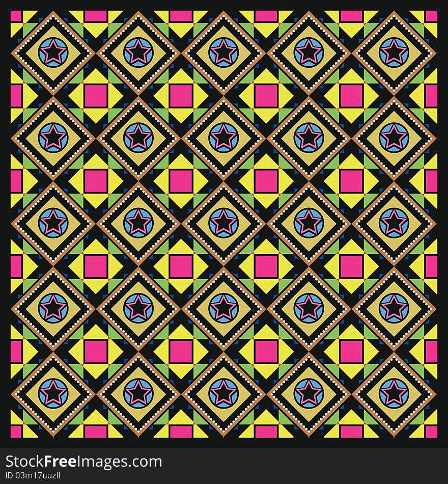 Bright color traditional seamless pattern background. Bright color traditional seamless pattern background