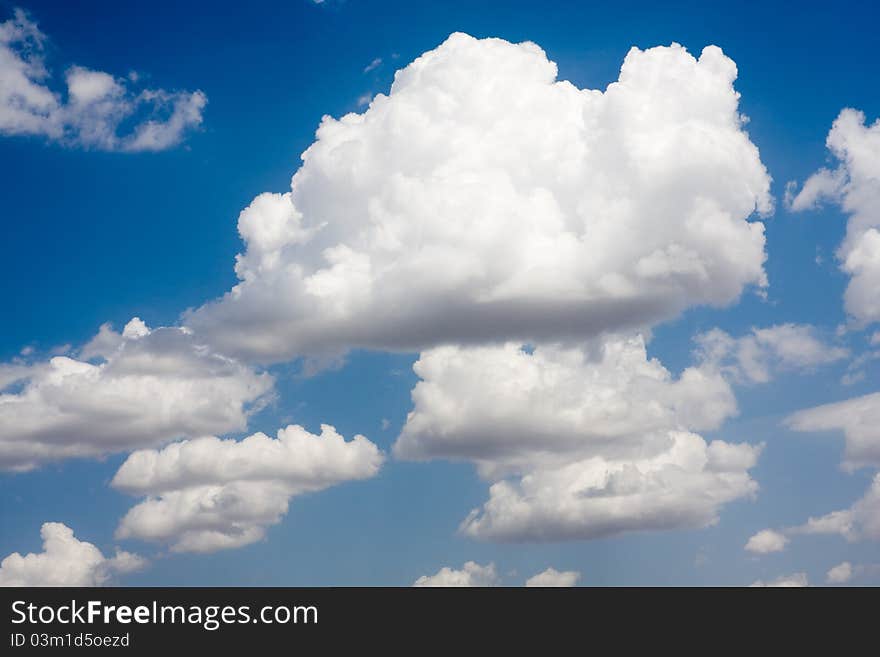 Nice clouds in blue sky