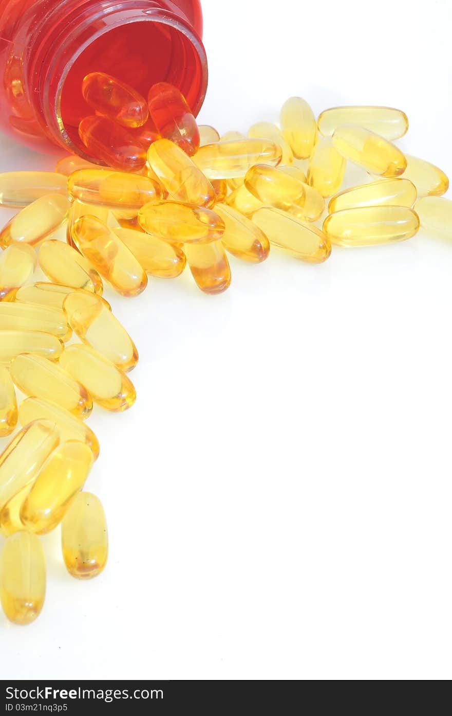 Yellow Fish Oil Capsule