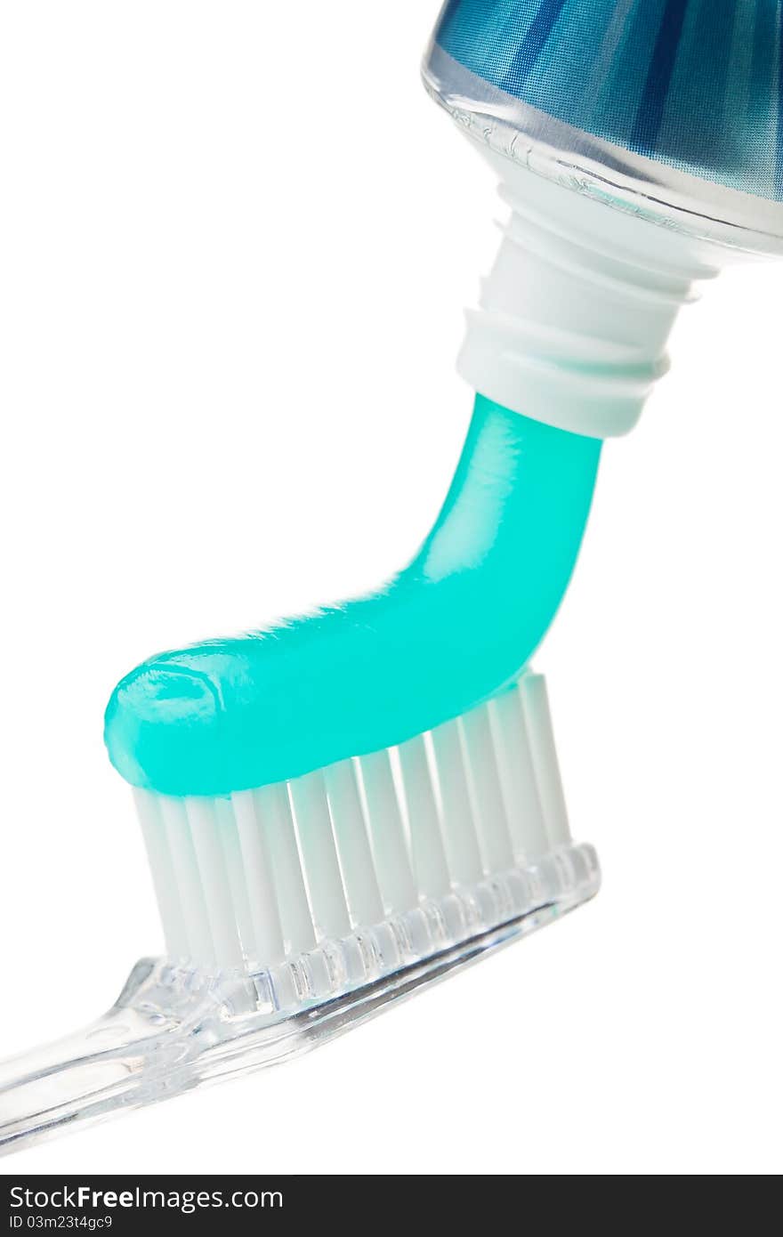 Toothbrush and toothpaste isolated on the white background. Toothbrush and toothpaste isolated on the white background.