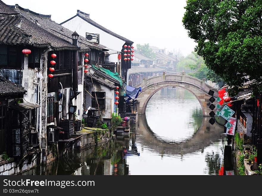 Old water town , old building