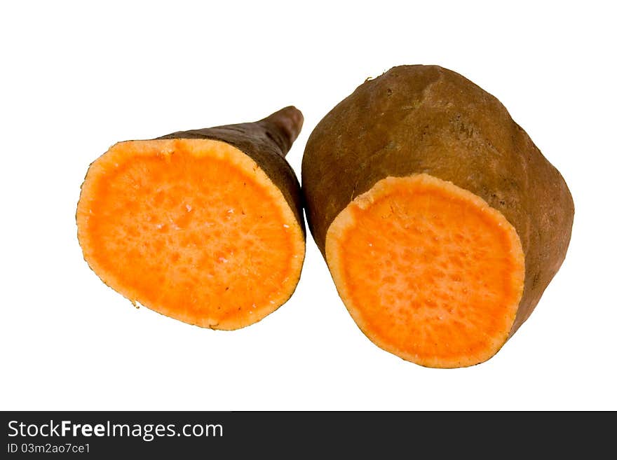 Sweet Potato,isolated on White Background