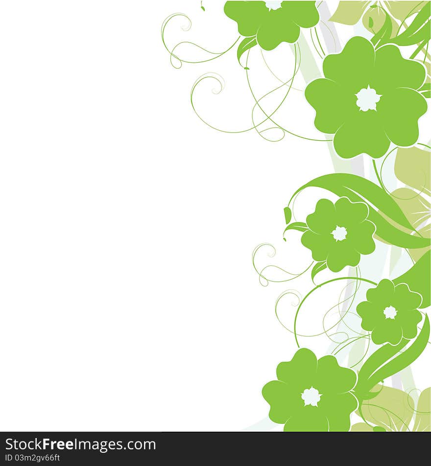 Abstract flowers background with place for your text