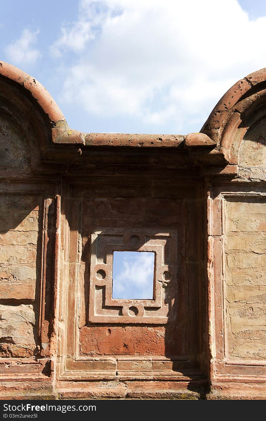 Small window in the historical wall