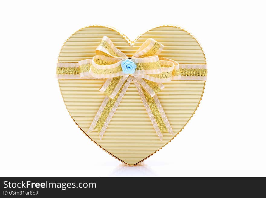 Heart box with ribbon