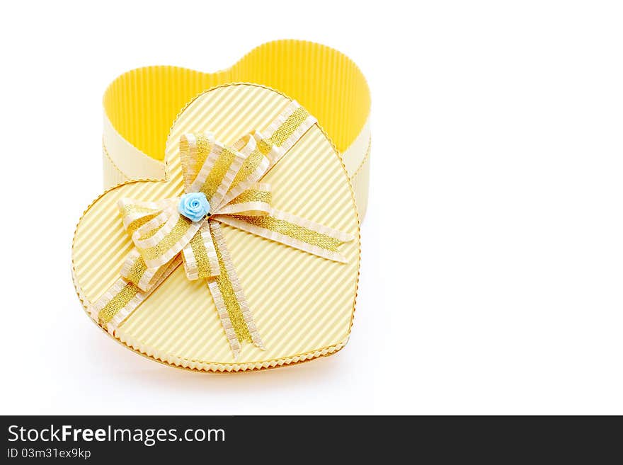 Heart box with ribbon