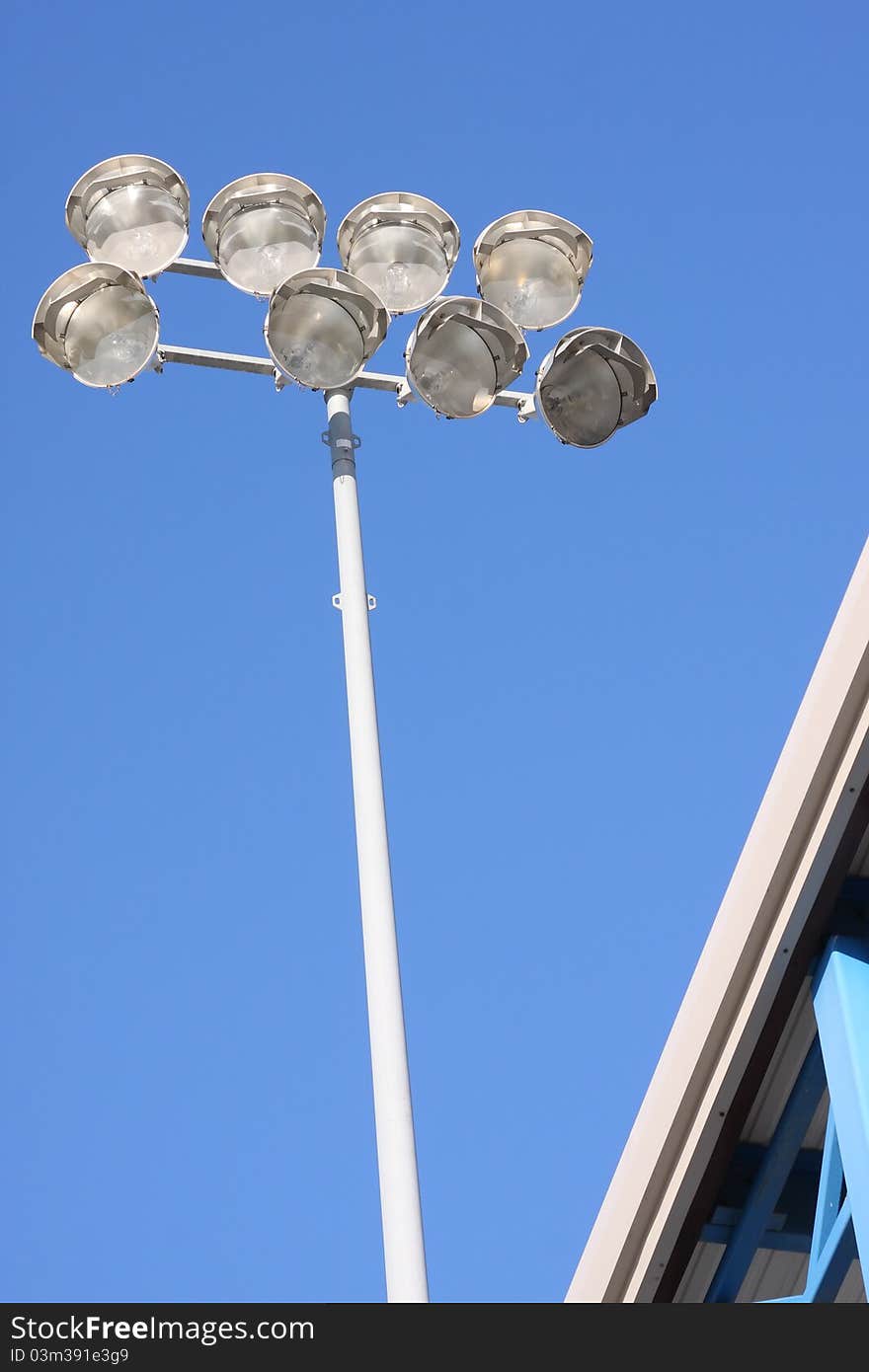 Stadium Lights From Below